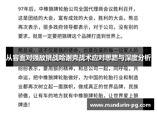 从容面对强敌挑战哈谢克战术应对思路与深度分析