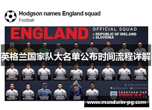 英格兰国家队大名单公布时间流程详解 英格兰国家队大名单公布时间流程详解